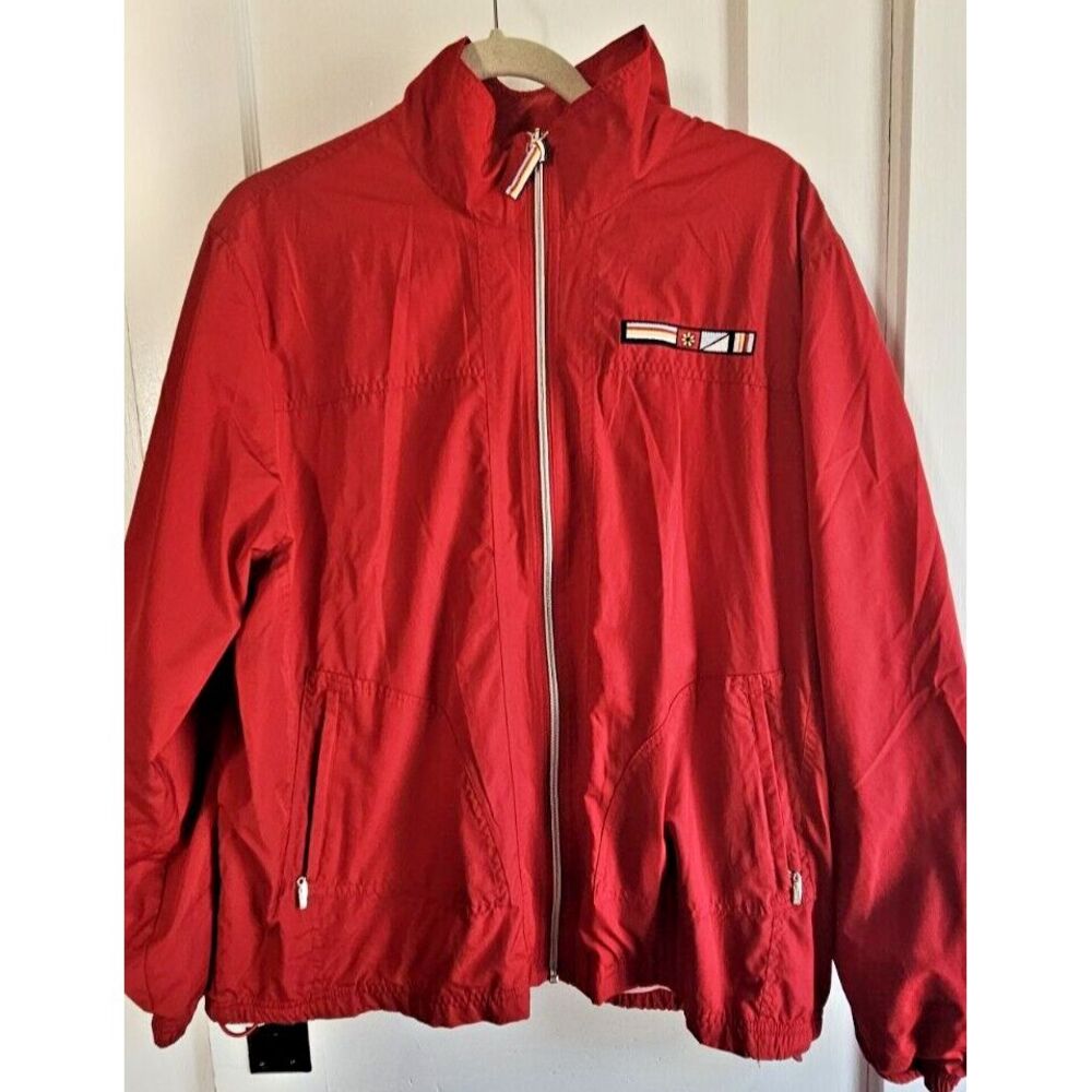 Vtg Catlina wind breaker red woman Sz XL fully lined full zip up XL (16/18)